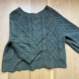 Anthropologie, knit green sweater